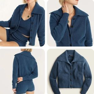 Cotton Boucle Cardigan Sweater